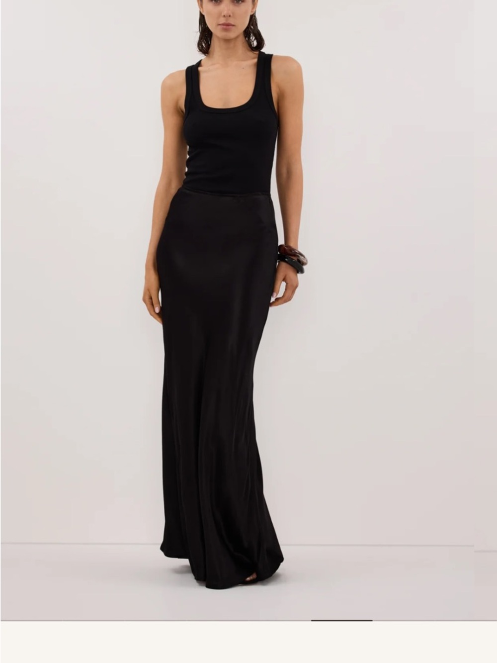 DISSH Black Maxi Slip Skirt